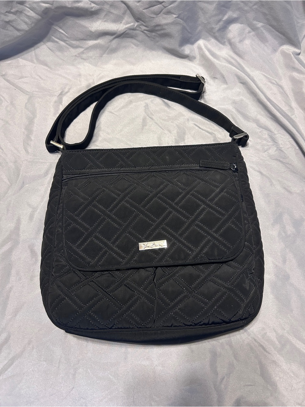 Vera Bradley Black Quilted Crossbody Shoulder Bag